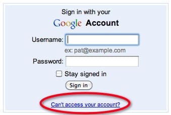 gmail1 Gmail screenshot 1 - Can't access your account