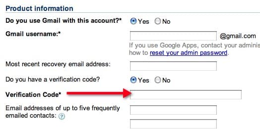 gmail4 Gmail Verification Code